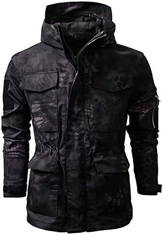 Muška jakna, hladni aktivni kaputi s dugim rukavima muškarci zimske plus veličine džep camo vedmine jakne