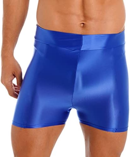 Qinciao Muške sjajne sjajne kratke hlače Glatka joga dno Sportske odjeće za kupaće kostime