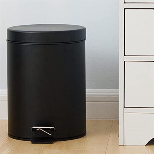 Zukeeljt Trash Can Crna tiha smeća može kupatilo dnevni boravak kupaonica podložna prikladna kanta za čišćenje