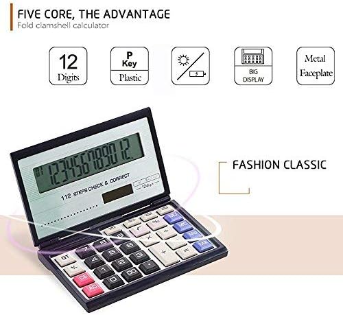 Preklopni kalkulator sa 12-znamenkama velikih zaslona, ​​solarna i AAA baterija Dvostruka elektroenerget
