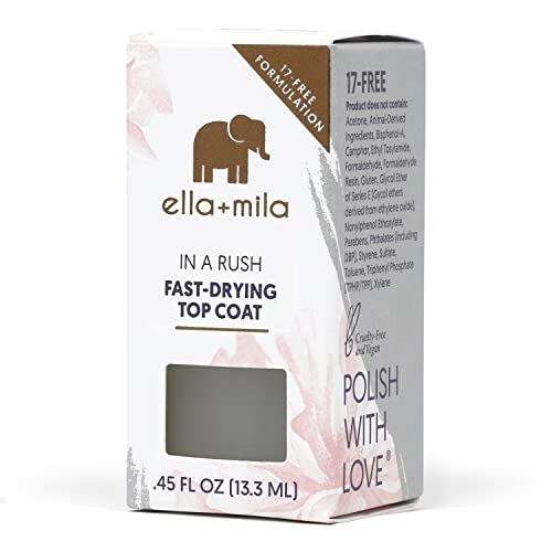 ella+mila poljubac prve pomoći učvršćivač za nokte & U žurbi Quick Dry Top Coat - Poljski paket paketa