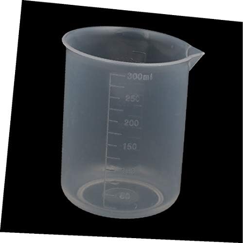X-dree 5pcs 300ml PP Volumetrijska mjerna čaša Beaker Clear 78mmx95mm (5pcs 300ml PP Režisete za medicinu