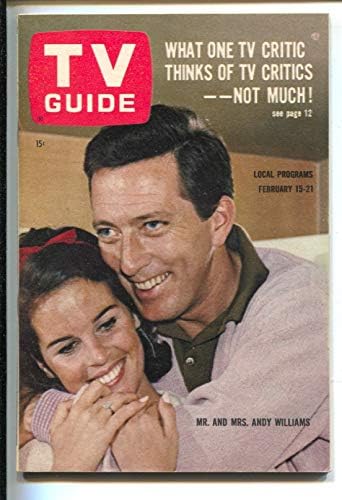 TV vodič 1 / 15 / 1964-Andy Williams-Claudine Longet cover-Illinois-bez oznake-kopija štanda za vijesti-VF-