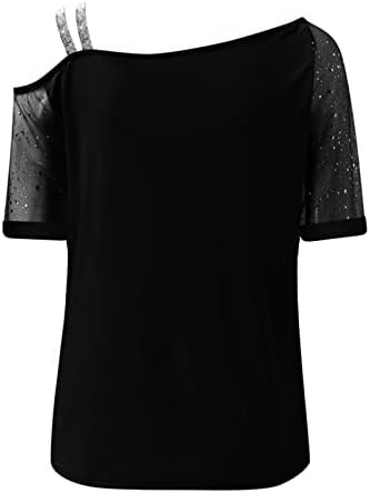 Hladno rameni Basic Tee za žene djevojke, suncokret Print Short rukav vrhovi košulja Shops T majica Bluza