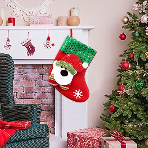 Božićna torba Poklon Božićni ukras Čarape Čarape Candy Mala torba Dekoracija za zagradnju Garland na otvorenom