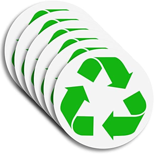 Reciklirajte naljepnicu s logotipom 6 paketa za organiziranje vašeg smeća - za kante za smeće, posude za