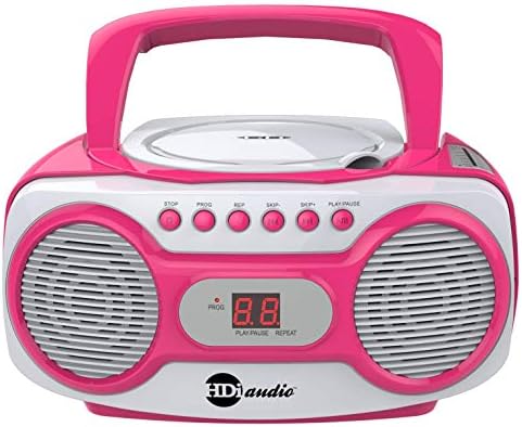 HDI Audio Sport Prijenosni stereo CD Boombox CD-518 Pink prijenosni CD sa AM / FM radio i AUX linijskim