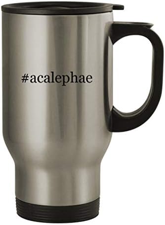 Knick Klack Pokloni #acalephae - 14oz putna krigla od nehrđajućeg čelika, srebro