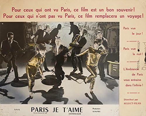 Paris je t'aime. Kartica Francuske Scene Iz 1962. Godine