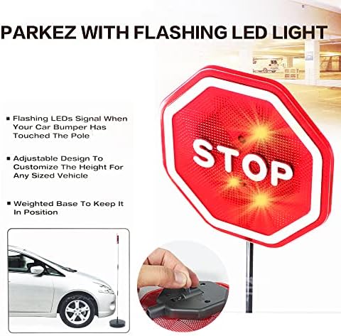 Reswish LED svjetlo parking Stop znak,Smart Parking LED garaža treperi znak upozorenja Stop, parking Assist
