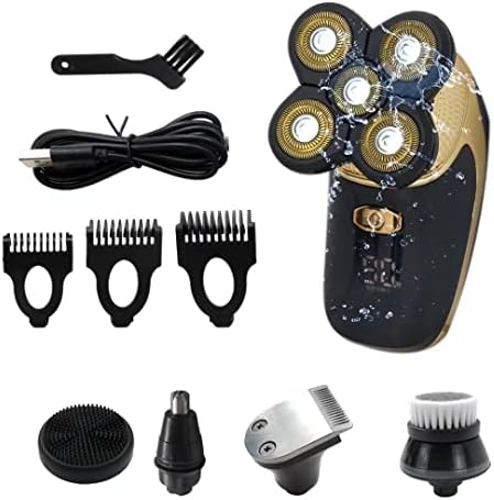 5-u-1 Eelctric brijač britvice i trimmer setovi sa 5D preciznim i oštrim rotacijskim noževima, USB brzim