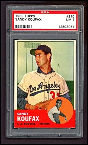 1963 TOPPS # 210 Sandy Koufax Los Angeles Dodgers PSA PSA 7.00 Dodgers