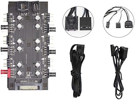 12V 4pin PWM & 5V 3Pin ARGB sa SATA 15pin snage 2-u-1 čvorište 6 način Sync CPU hlađenje Fan adresabilni