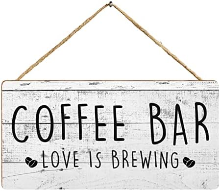 Funny kafe bar drvena ploča tiskani viseći znak - kafe bar Ljubav je piva, retro rustikalna kafa potpise