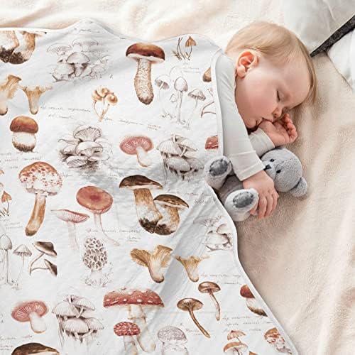 Swaddle pokrivač Različite gljive pamučna pokrivačica za dojenčad, primanje pokrivača, lagane meke prekrivače