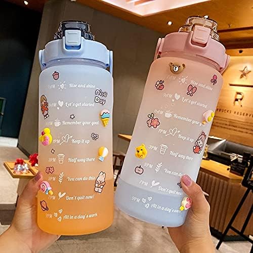 2L Velika sportska fitnes boca sa procurtom prenosnim vremenskim markama BPA bez toksičnog sportskog pića