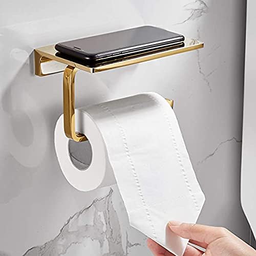 Zlatni toaletni papir, jednoglasni nosač za ventila za toalet od nehrđajućeg čelika WC PAOLL ROLLER sa polica