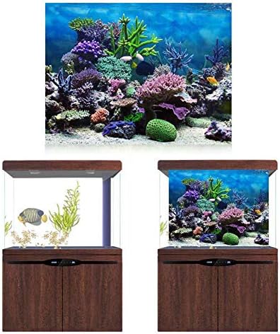 Oyunngs Aqrium pozadinska slika za riblji rezervoar, 3D efekt koraljni poeri, podvodni zidni dekoracija