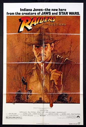 Raiders iz Lost Ark Spielberg Harrison Ford 1981 Originalni jedan list 27x41 Movie Poster u blizini mente