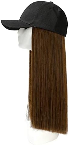 Priložena frizura za kosu duga kosa kapa za kosu Podesiva kapa ravna perika Bejzbol perika sjenilo za sunce