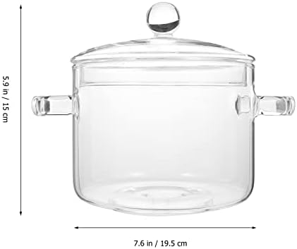 Prozirno staklo za supu stakleni lonac sa poklopcem za domaćinstvo visoko borosilikatno staklo lonac za