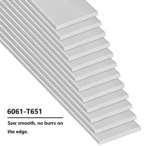 12kom 6061 T651 Aluminijumska čvrsta ravna traka 1,20 x 12 x 1/8 inča debljine aluminijumske ravne ploče