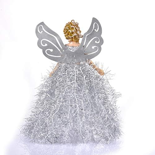Langya Mini Angel Božićna stabla, ukras za božićne ukrase Ornament sa srebrnim krilima, gornjim grilima Anđeli pogodni za ukrašavanje većine božićnih drveća