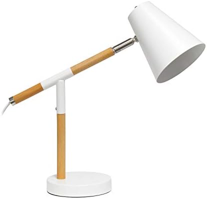Jednostavni dizajni LD1059-WHT bijeli mat i drvena stočna lampa