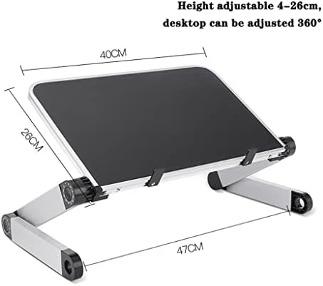 Debela podesiva laptop stol za prijenosni spremnik prijenosni aluminij ergonomski lapdesk za TV krevet na