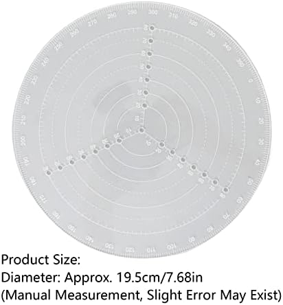 Yosoo okrugli centar Finder, akrilni poluprozirni kompas za obradu drveta prečnik akrilnih krugova za crtanje
