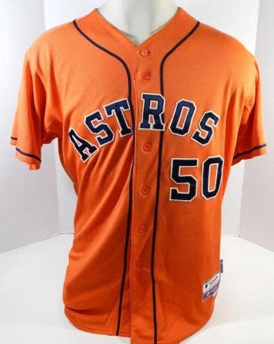 2013-19 Houston Astros 50 Igra Polovni narančasni dres Naziv ploče uklonjen 46 DP23880 - Igra Polovni