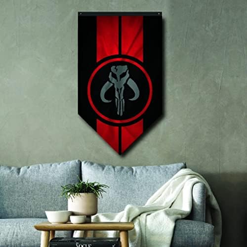 Star Wars Mandalorski Baner-Mandalorski grb sa crvenim prugama