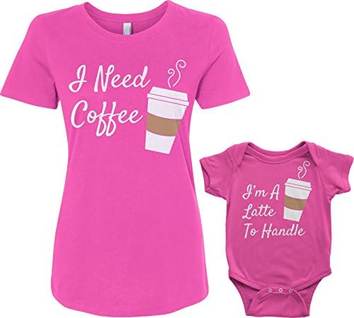 Threadrock Coffee & Latte novorođenčad BodySuit & Women majica podudaranja