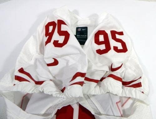 San Francisco 49ers Tank Carradine 95 Igra izdana bijeli dres 48 DP34764 - Neintred NFL igra rabljeni