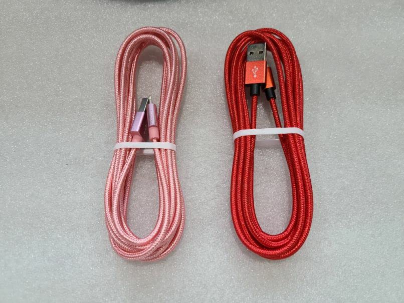 Najlonski pleteni USB kabel za telefon.2 Pakovanje 2.1 A 10FT brzina za sinkronizaciju brzih punjenja za