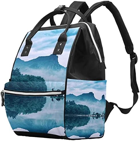 VBFOFBV ruksak za pelena, višenamjenski veliki ruksak za putovanja, klasično slikarski pejzažni planinski