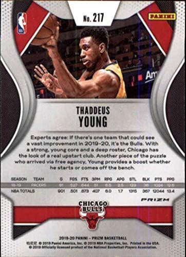 2019-20 Panini Prizm Prizms Pink Ice 217 Thaddeus Young Chicago Bulls NBA košarkaška trgovačka kartica