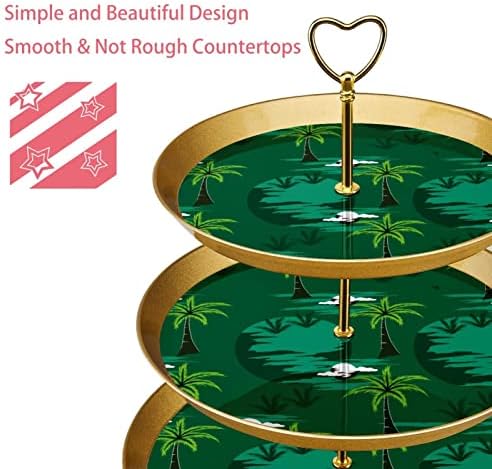 3 resied stalak za desert Cupcake Voće ploča Plastična držač za prikaz za displej za vjenčanje za rođendan