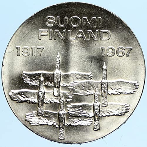 1967. fi 1967 Finska guske leteći 50-im neovisnost Vintag 10 Markkaa Good neverrtificiran