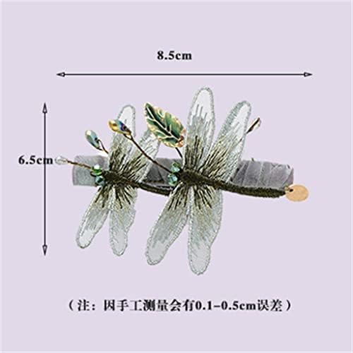 Stezaljke za kosu Spring Clip Tkanina Dvostruka Dragonfly Horizontalni isječak Najbolji isječak srednje