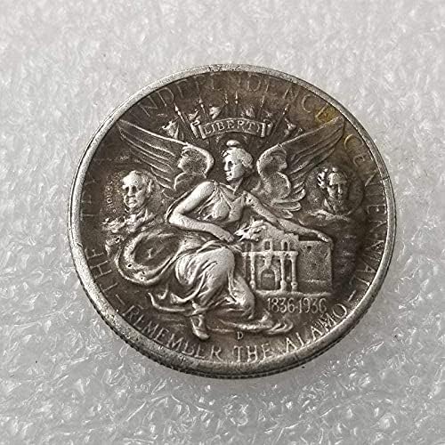 Starinski zanati SAD 1936 D Texas Commorativni bakar srebrni srebrni dolar srebrni okrugli novčić