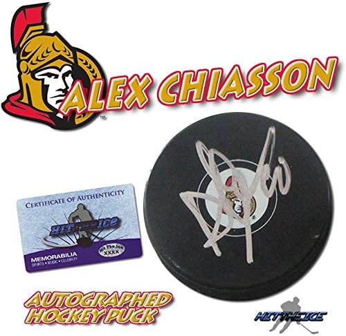 ALEX CHIASSON potpisao Ottawa SENATORS Puck w /COA novi w / HOLOGRAM-autogramom NHL Paks