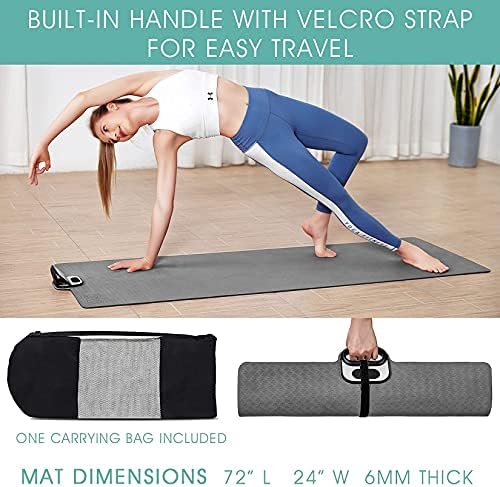 CHABAEBAE Smart Yoga Mat za žene, Yoga Mat za muškarce prostirke za vježbanje | neklizajuća prostirka za