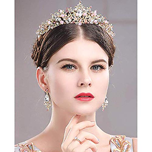 Campsis svjetlucavi vještački dijamant svadbena kruna Kristalna nevjesta vjenčane krune i naušnice Set Princess