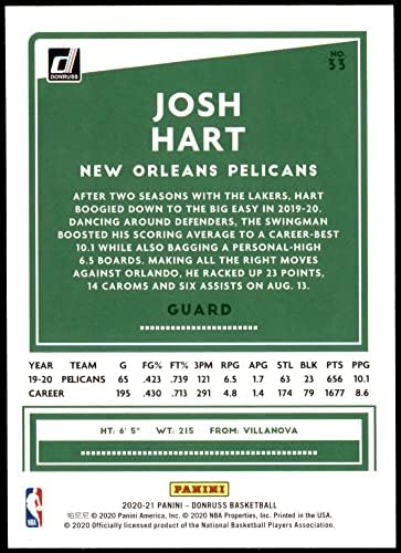 2020. Donruss 33 Josh Hart New Orleans Pelikans Nm / Mt Pelikans Villanova