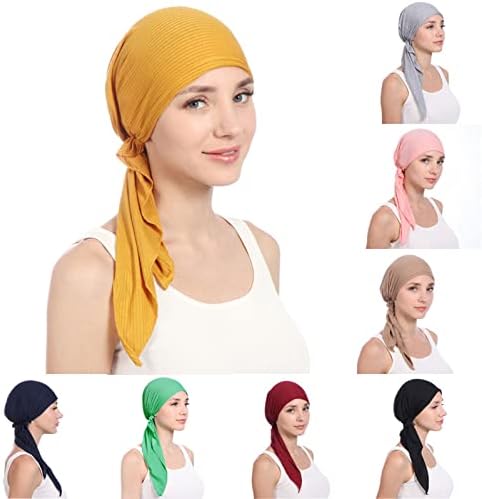 Žene Čvrsto glava šal omotaju Slouchy Headwear muslimanska turbanska kapa lagana prozračna brzo suho sušenje