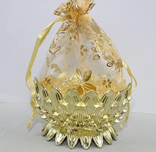 Hijet Dekorativni lotos dizajn poklon kutija s neto potalijom za poklon kutiju, povratni poklon, ukrasna