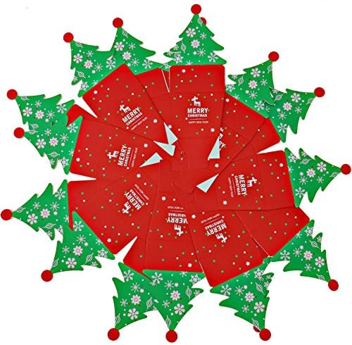 Micro Traders veseli božićno drveće poklon torbe zvona traka za papir Favoriti slatkiše nosači bombona 10pcs