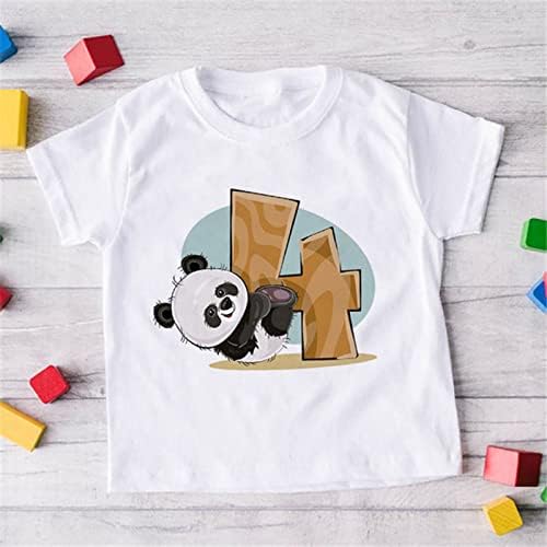 Donja dječaci Toddler Boys Djevojke Ljeto kratki rukav Panda crtani otisci T majice vrhovi dječaci s dugim