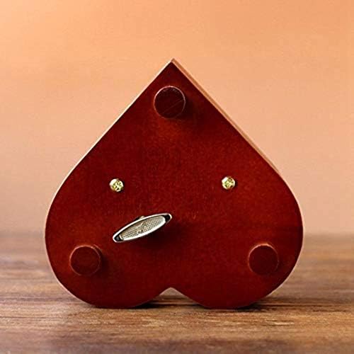 Haiqings Heart muzika kutija, vintage drvo isklesana mehanizma muzička kutija Wind up music box poklon za